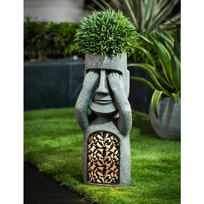 Trio of Solar-Powered Garden Statues for Outdoor Charm