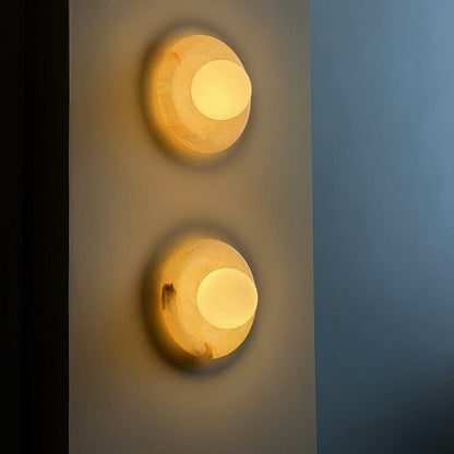 Chic LED Wall Sconce with Marble Accent - Stylish Lighting