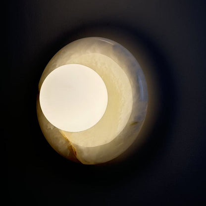 Chic LED Wall Sconce with Marble Accent - Stylish Lighting
