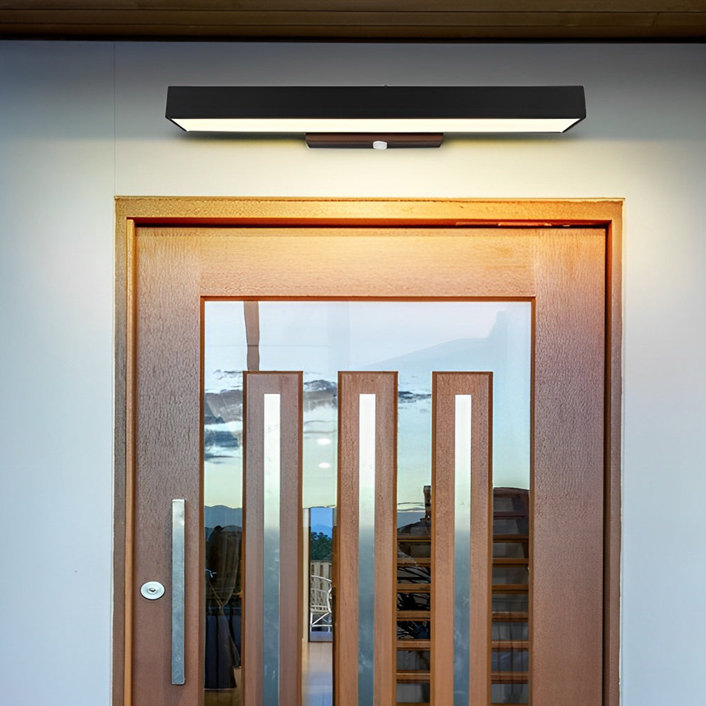 Smart LED Outdoor Wall Light with Motion Sensor – Black