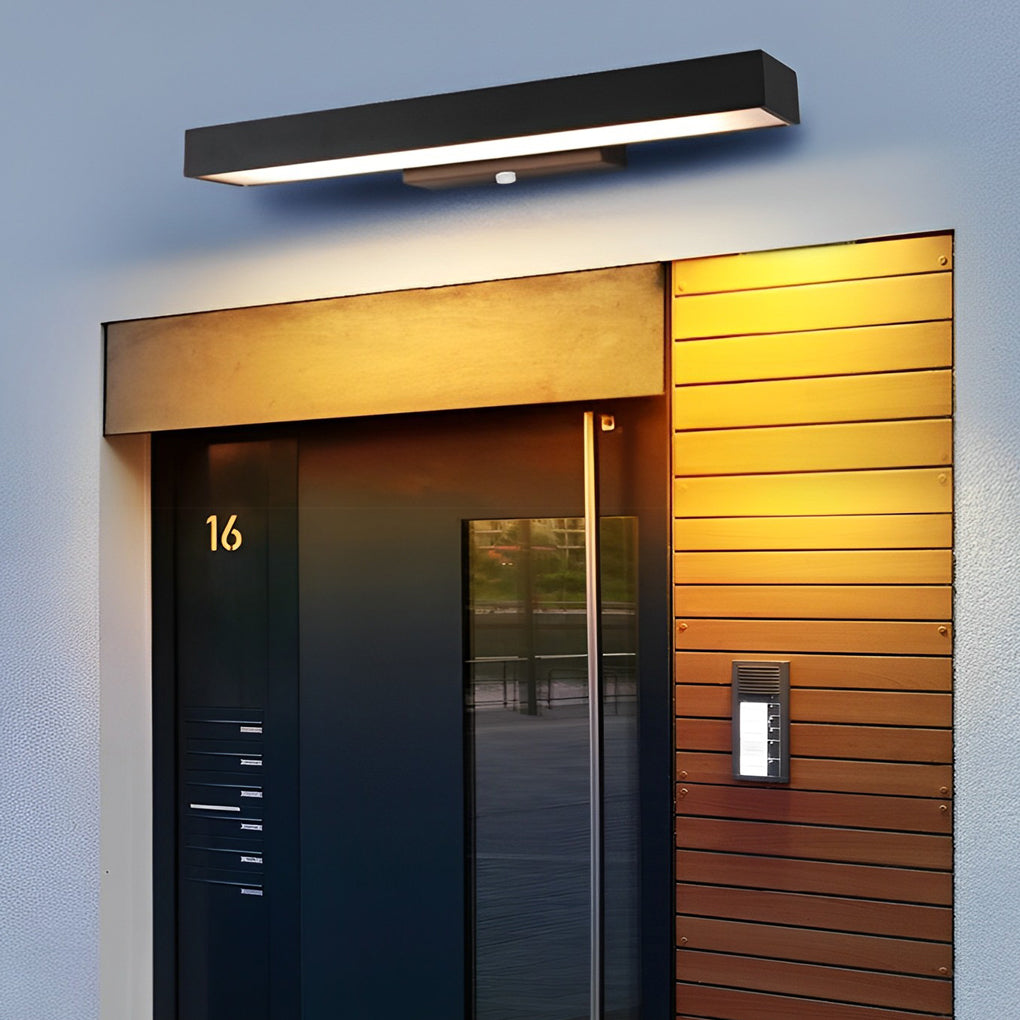 Smart LED Outdoor Wall Light with Motion Sensor – Black