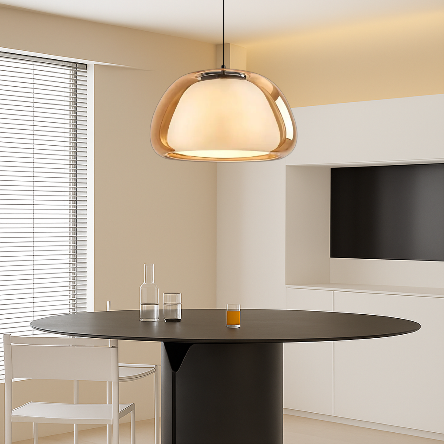 Elegant Woven Bamboo Pendant Light with Adjustable Height