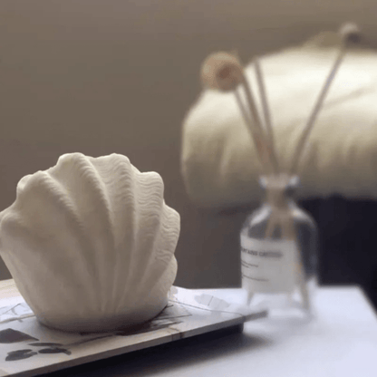 Serenity Shell Nightlight – Cozy White Glow for Any Room