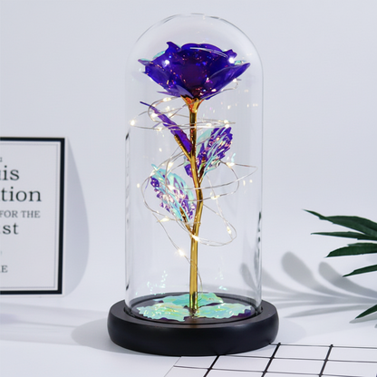 Elegant Glass Dome Rose Display - Perfect for Gifting