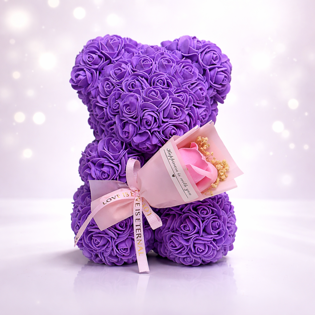 Charming Floral Bear for Home Decoration - Perfect Gift