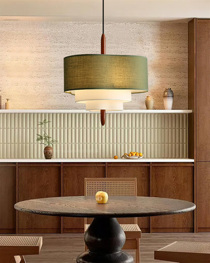 Layered Fabric Drum Light Fixture for Elegant Interiors