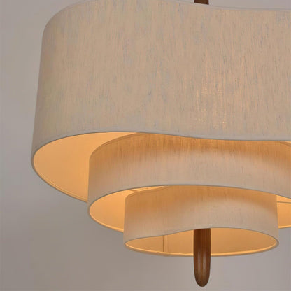 Layered Fabric Drum Light Fixture for Elegant Interiors