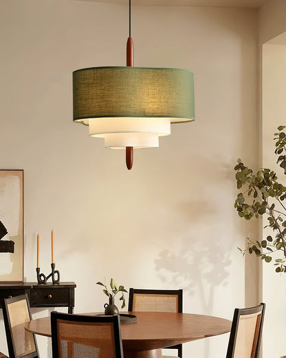 Layered Fabric Drum Light Fixture for Elegant Interiors