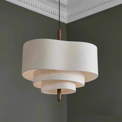 Layered Fabric Drum Light Fixture for Elegant Interiors