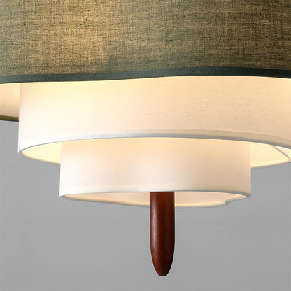 Layered Fabric Drum Light Fixture for Elegant Interiors