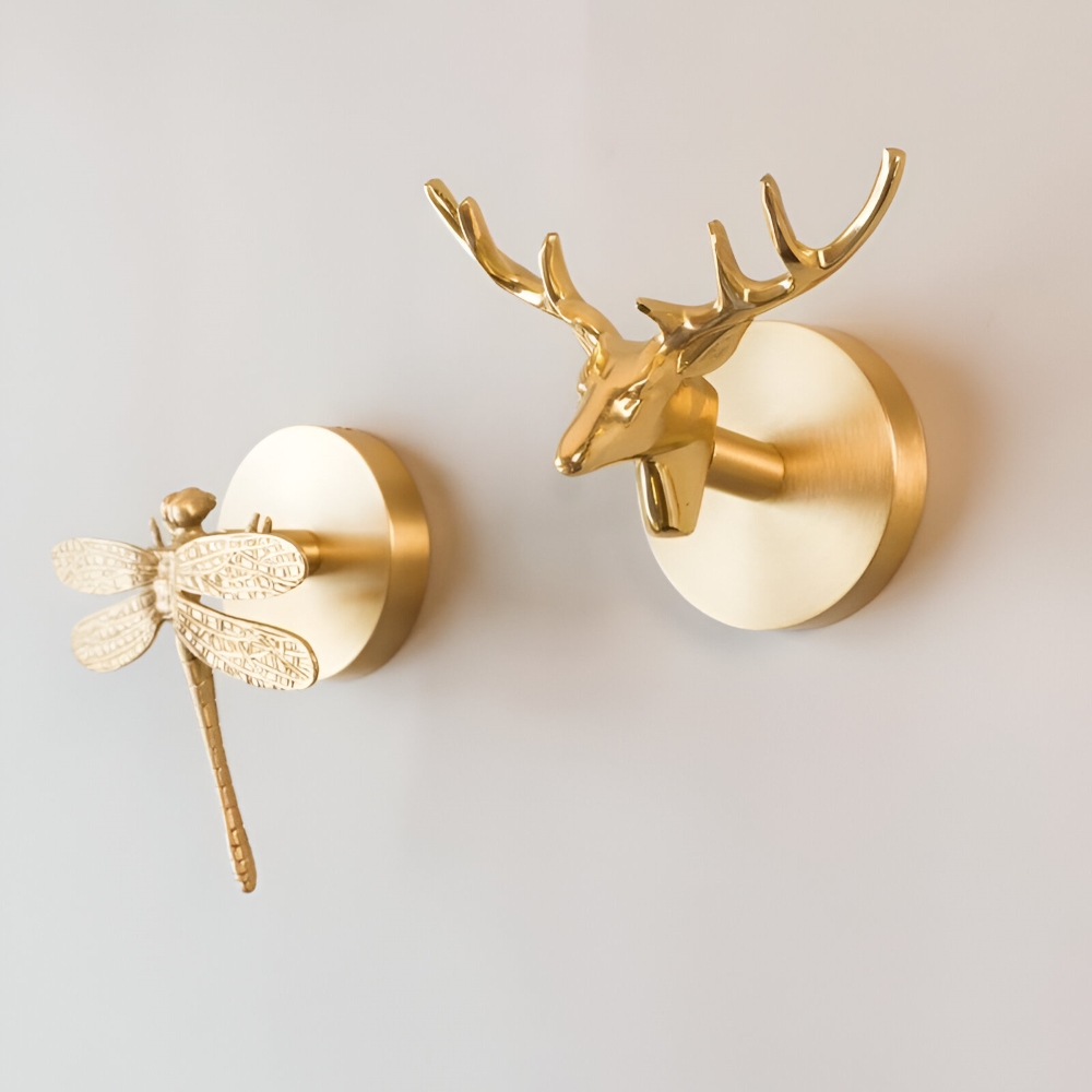 Wild Elegance Wall Hook - Unique Copper Coat Organizer