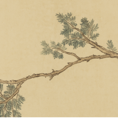Elegant Folding Screen with Nature-Inspired Artwork