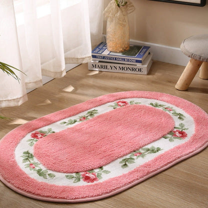 Charming Floral Non-Slip Microfiber Bath Mat for Cozy Spaces