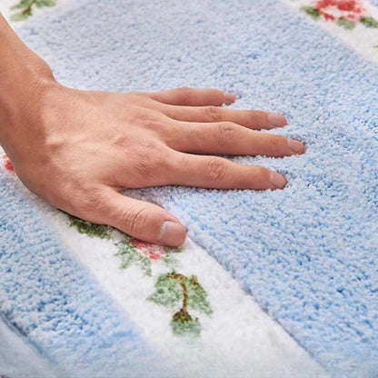 Charming Floral Non-Slip Microfiber Bath Mat for Cozy Spaces