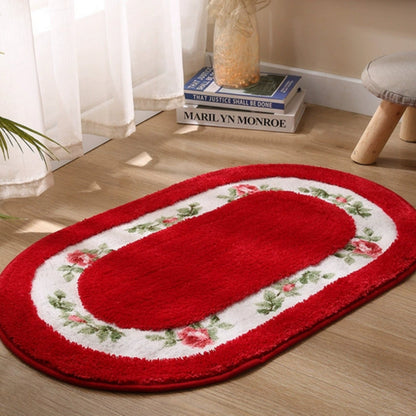 Charming Floral Non-Slip Microfiber Bath Mat for Cozy Spaces