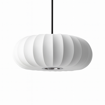 Textured Fabric Pendant Light – Elegant Round Design