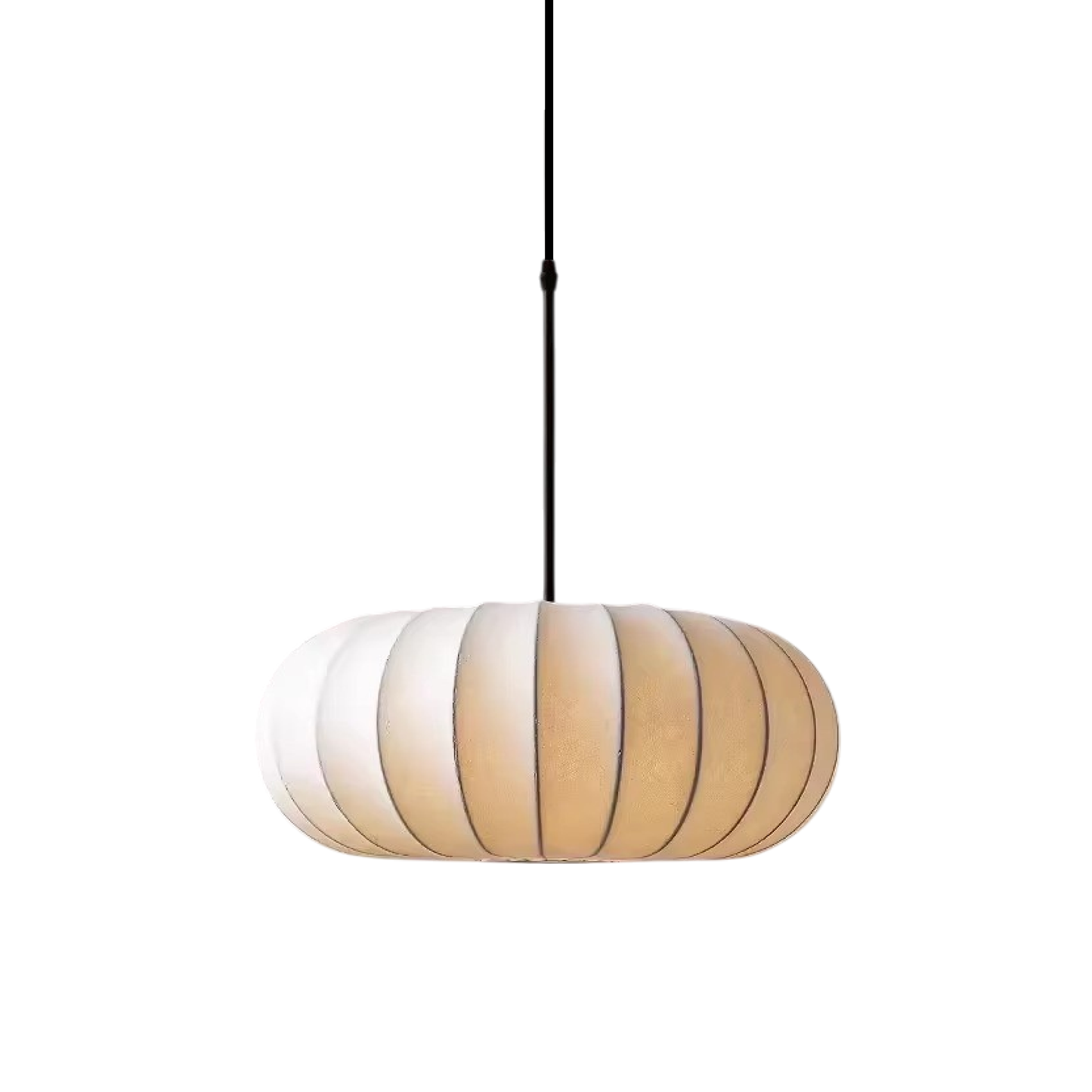 Textured Fabric Pendant Light – Elegant Round Design