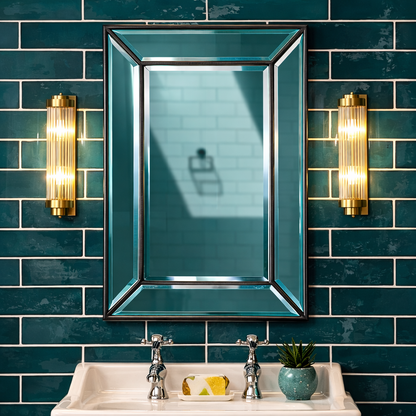 Vintage Elegance Dimmable Wall Light for Moist Areas