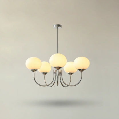 Elegant Pink Glass Ceiling Lamp with Gold Accents