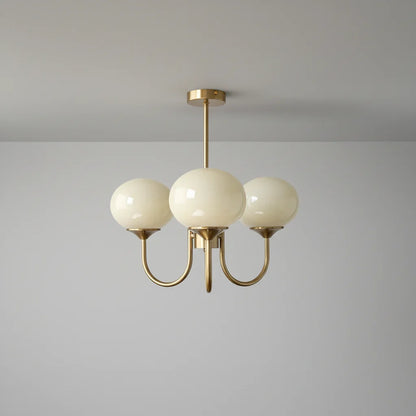 Chic Pastel Pink Ceiling Fixture with Gold Accents