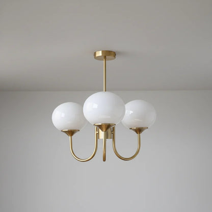 Chic Pastel Pink Ceiling Fixture with Gold Accents