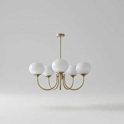 Chic Pastel Pink Ceiling Fixture with Gold Accents