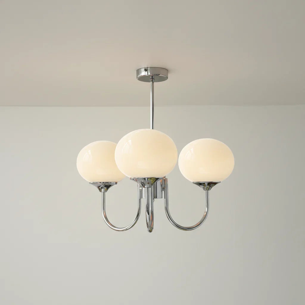 Chic Pastel Pink Ceiling Fixture with Gold Accents