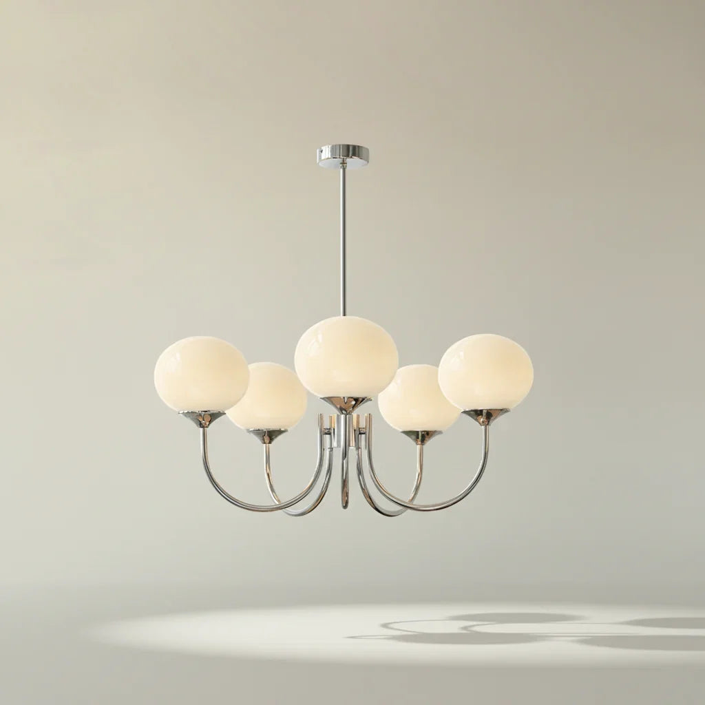Chic Pastel Pink Ceiling Fixture with Gold Accents