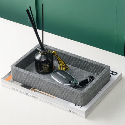 Elegant Wooden Storage Tray with Unique Texture