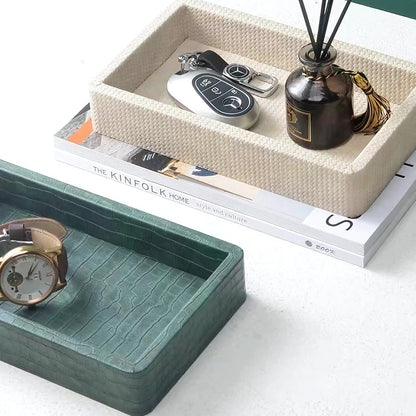 Elegant Wooden Storage Tray with Unique Texture