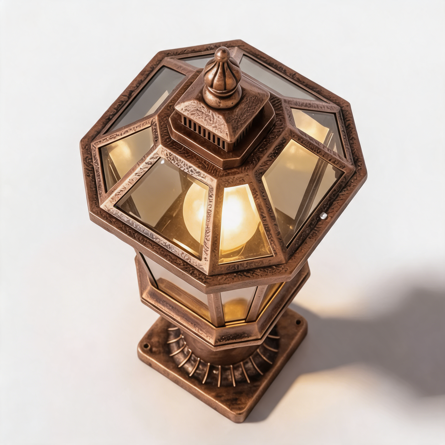Stylish Solar & Wired Octagonal Outdoor Lighting Solution