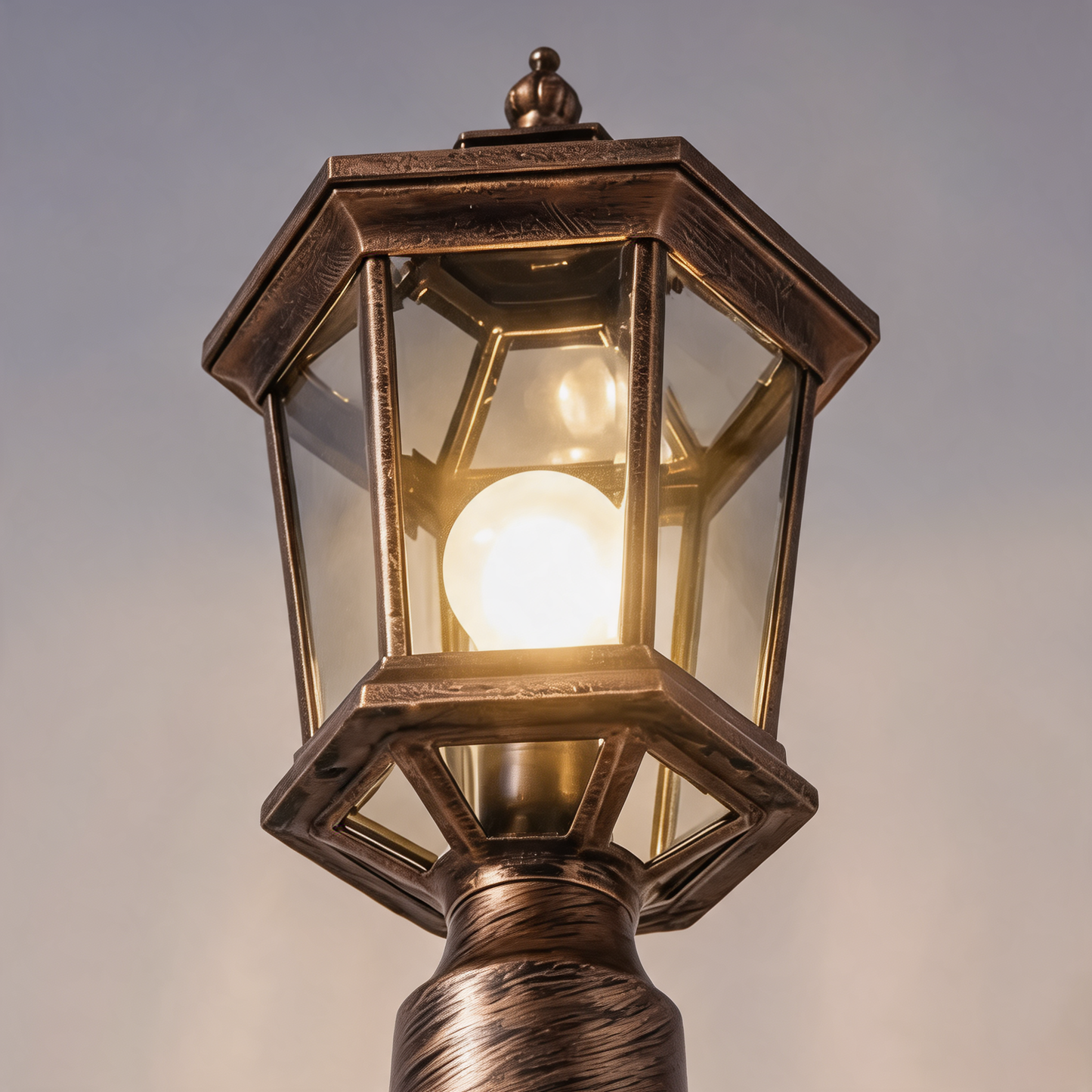 Stylish Solar & Wired Octagonal Outdoor Lighting Solution