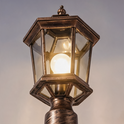 Stylish Solar & Wired Octagonal Outdoor Lighting Solution