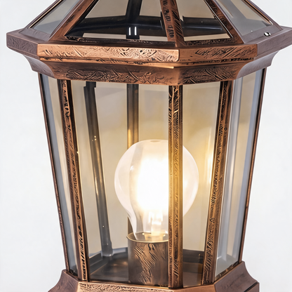 Stylish Solar & Wired Octagonal Outdoor Lighting Solution