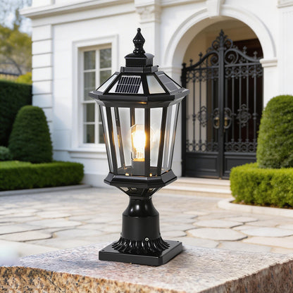 Stylish Solar & Wired Octagonal Outdoor Lighting Solution