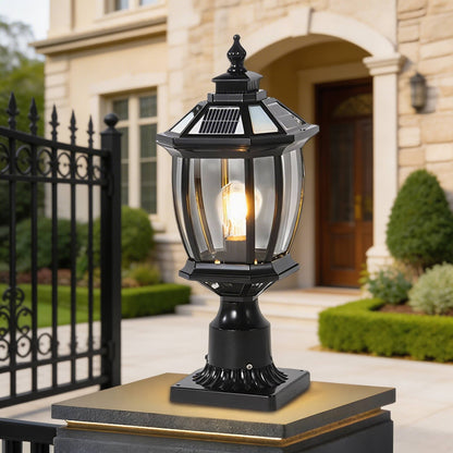 Stylish Solar & Wired Octagonal Outdoor Lighting Solution