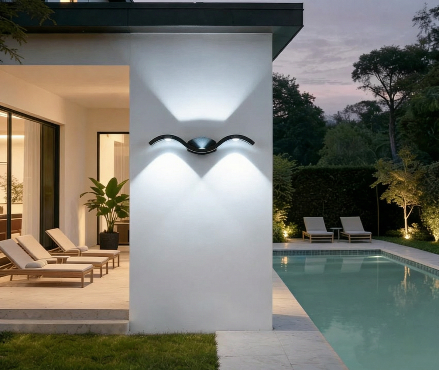 Sleek Vertical LED Outdoor Wall Light with Durable Design