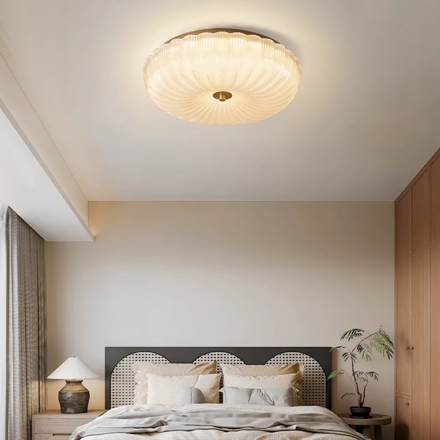 Adjustable Brightness LED Flush Mount Ceiling Fixture