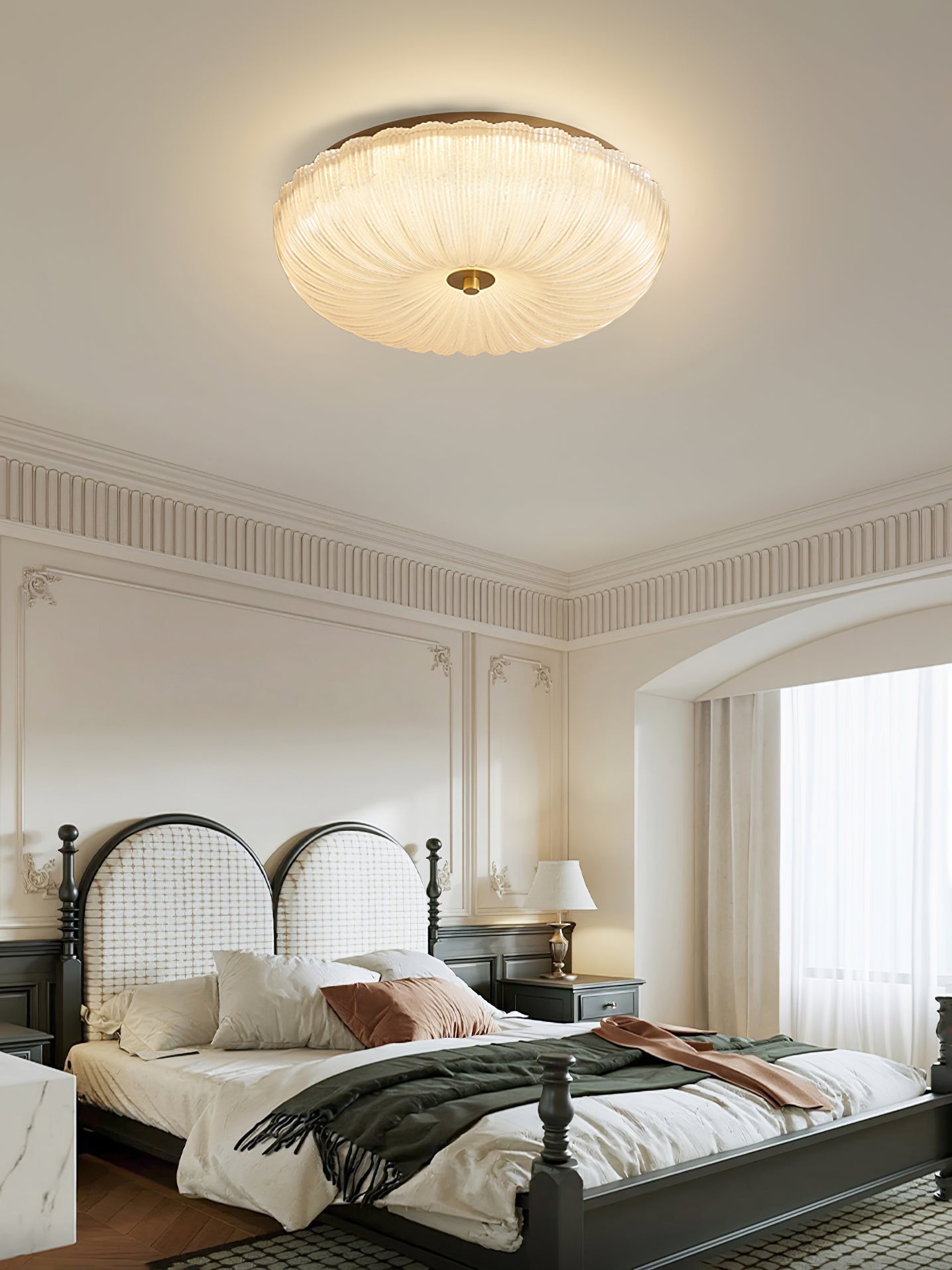 Adjustable Brightness LED Flush Mount Ceiling Fixture