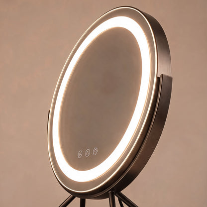Adjustable LED Makeup Mirror with 15x Magnification & Rotation