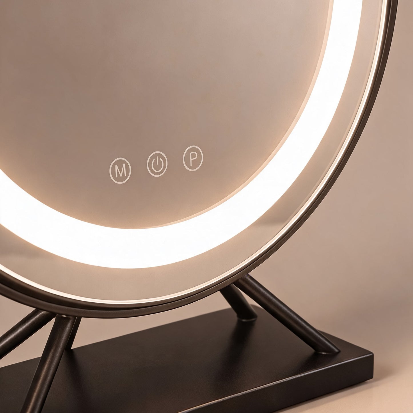 Adjustable LED Makeup Mirror with 15x Magnification & Rotation