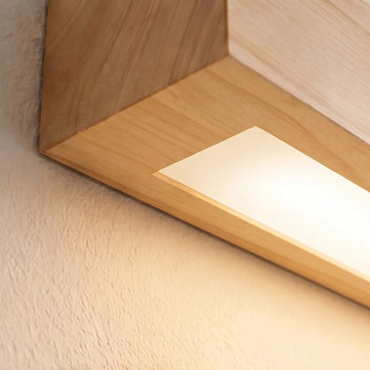 Adjustable Brightness Wooden LED Ceiling Light Fixture