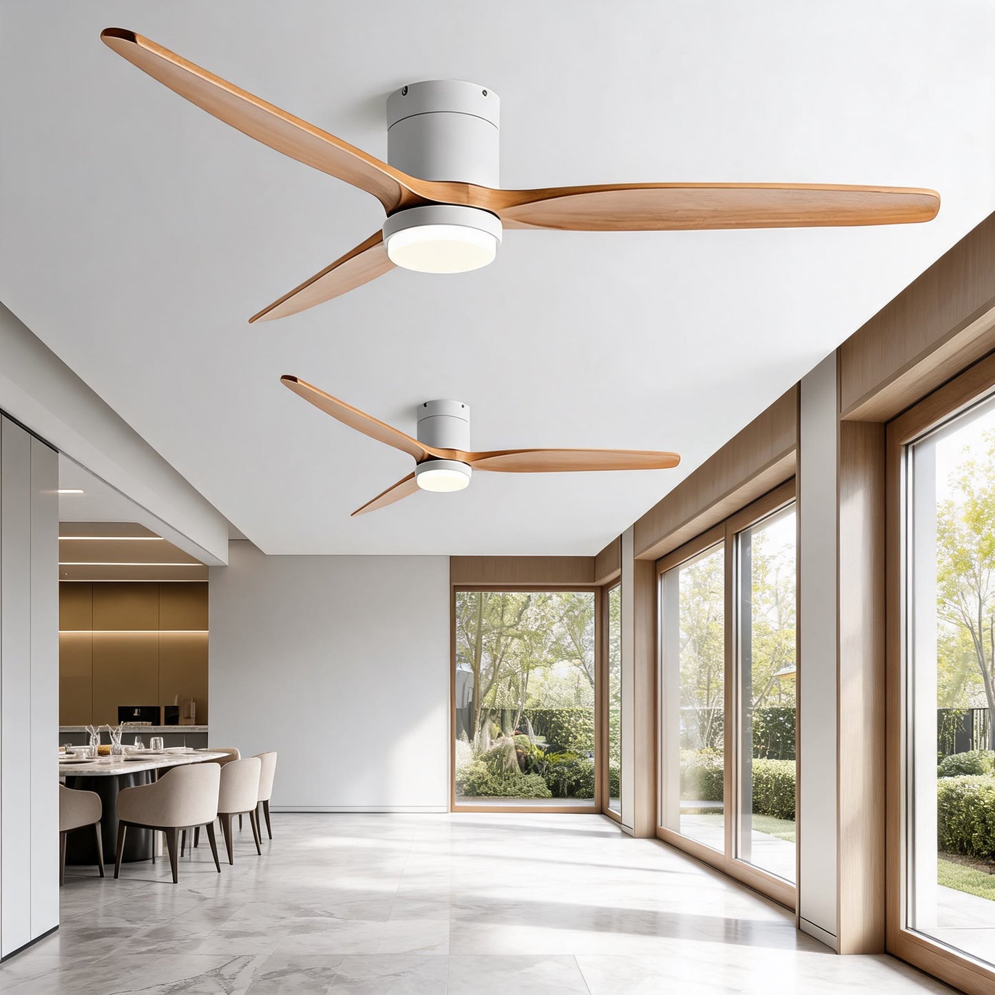Smart Energy-Saving Ceiling Fan with Adjustable LED Lighting