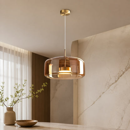 Customizable Glass Pendant Light with LED Options