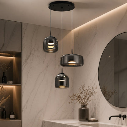 Customizable Glass Pendant Light with LED Options