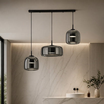 Customizable Glass Pendant Light with LED Options