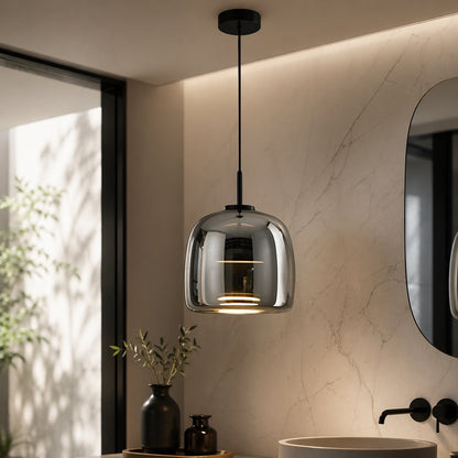 Customizable Glass Pendant Light with LED Options