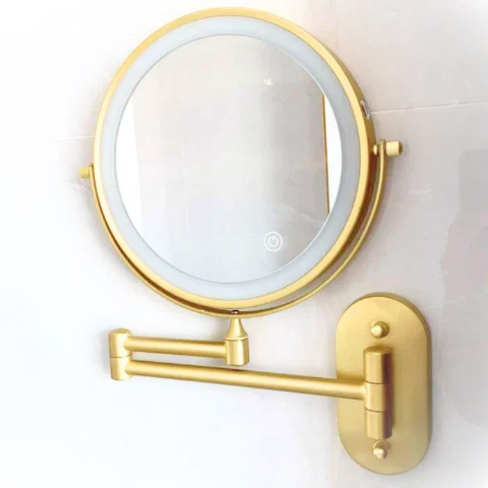 Wireless LED Vanity Mirror with Adjustable Brightness & Dual Magnification