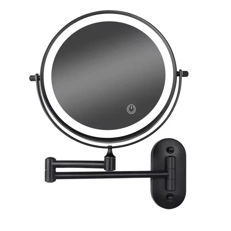 Wireless LED Vanity Mirror with Adjustable Brightness & Dual Magnification
