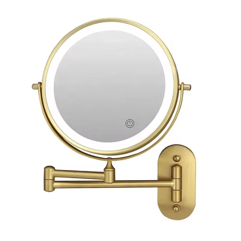 Wireless LED Vanity Mirror with Adjustable Brightness & Dual Magnification